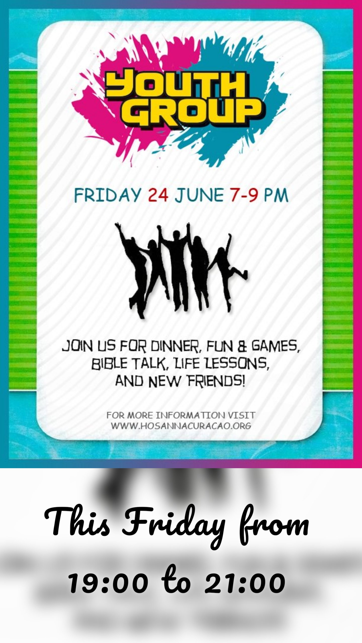 This Friday from 19:00 to 21:00